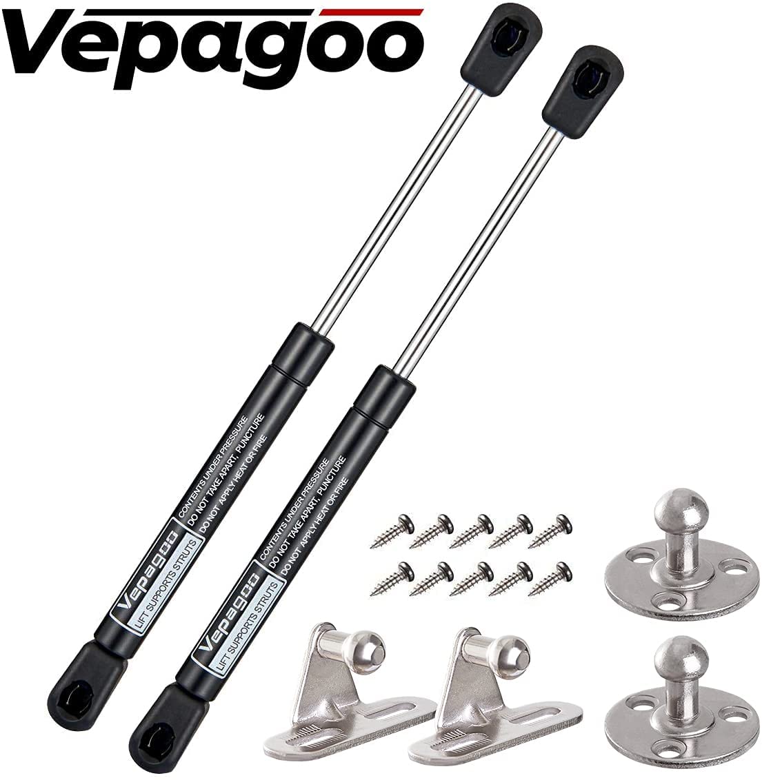 10 Inches 55Lb/245N Gas Shocks Struts Lift Supports Compatible With Truck Pickup Tool Box Lid Rv Door, Cabinet Lid Door Set Of 2 Vepagoo