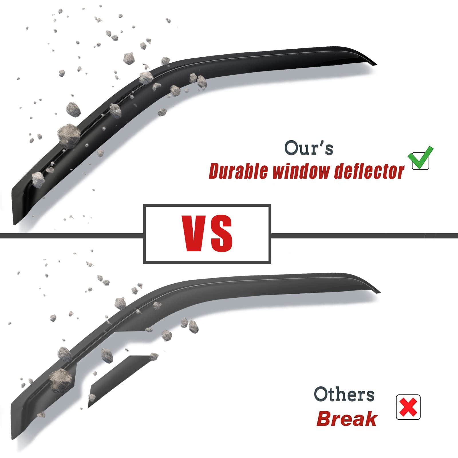 Arokzn 4 Pieces Smoke Tinted Tape-On Side Window Visor Deflectors Rain Guards Designed for Hyundai Elantra 2017 2018 2019 2020 S