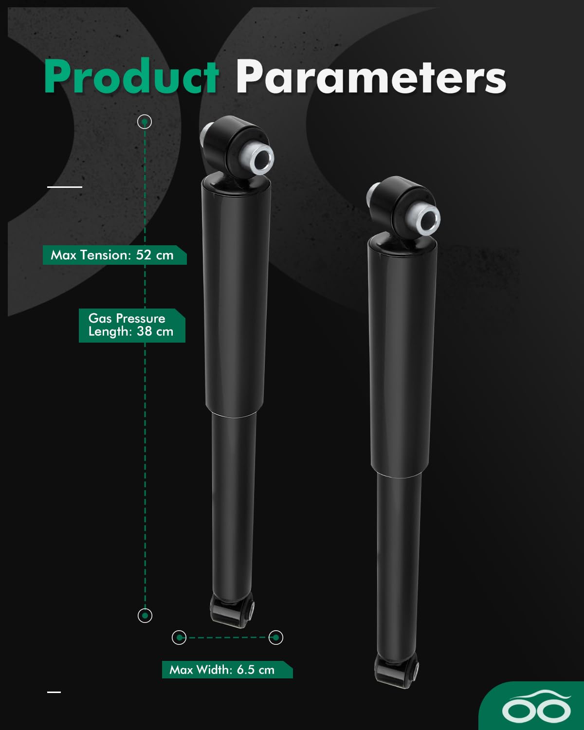 Shocks,Scitoo Rear Pair Gas Struts Shock Absorbers Fit For 2001 2002 2003 2004 2005 2006 2007 2008 2009 2010 For Chrysler Pt Cru