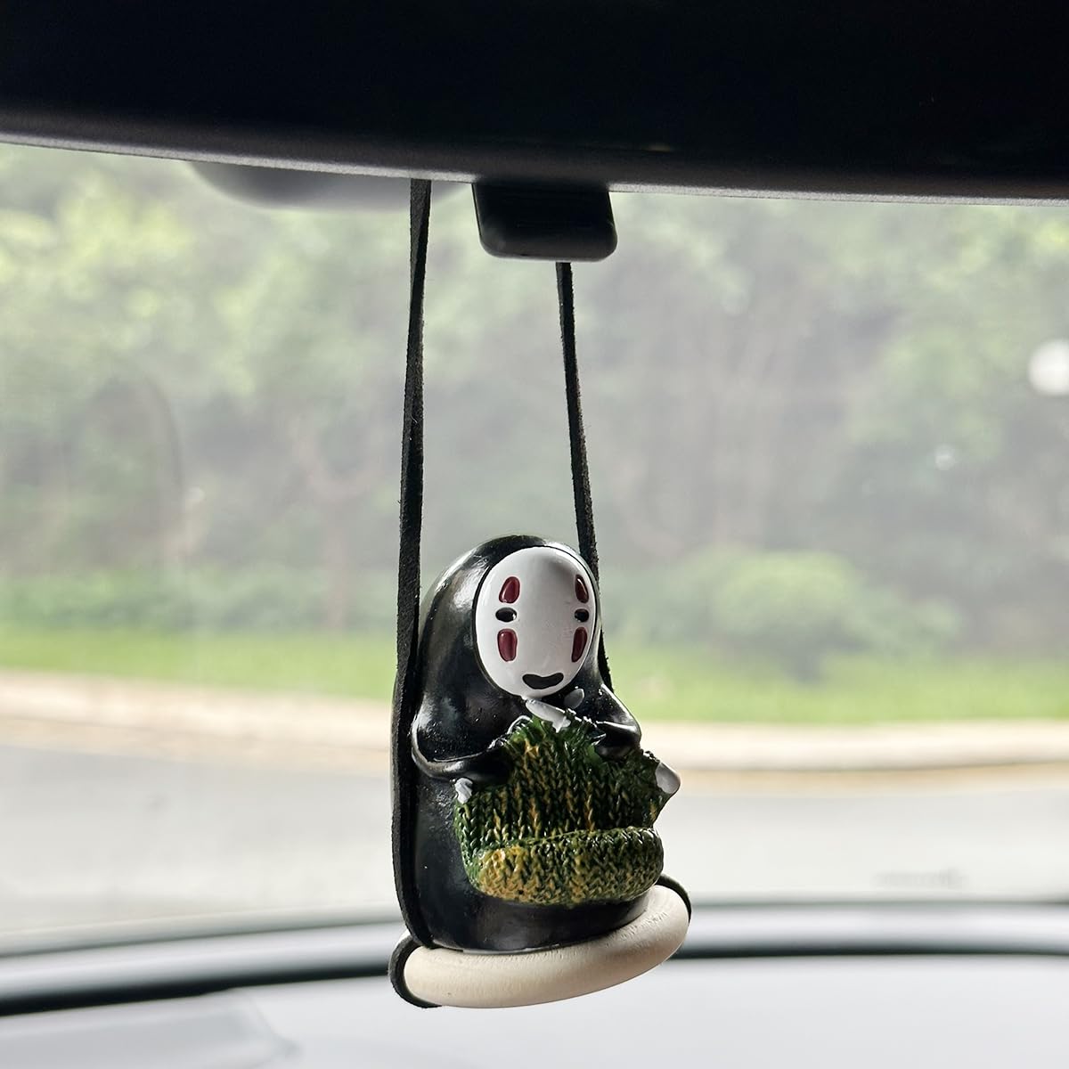 Anime Car Accessories Of No Face Man Car Pendant Hanging Swing, For Car Rear View Mirror Accessories Decoration Car Accessories