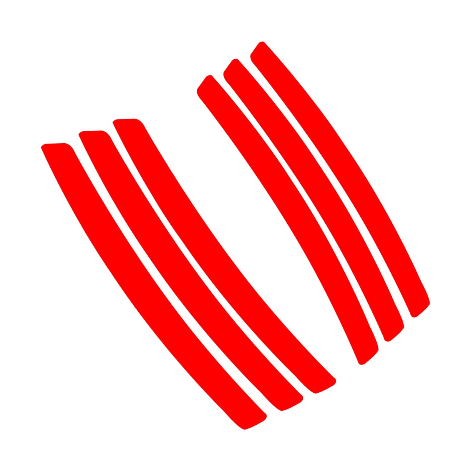 Xotic Tech 6Pcs Car Body L&R Side Vent Insert Stripe Decal Vinyl Inlay Side Vent Gill Sticker Compatible With Chevrolet Camaro 2010-2015 (Red)