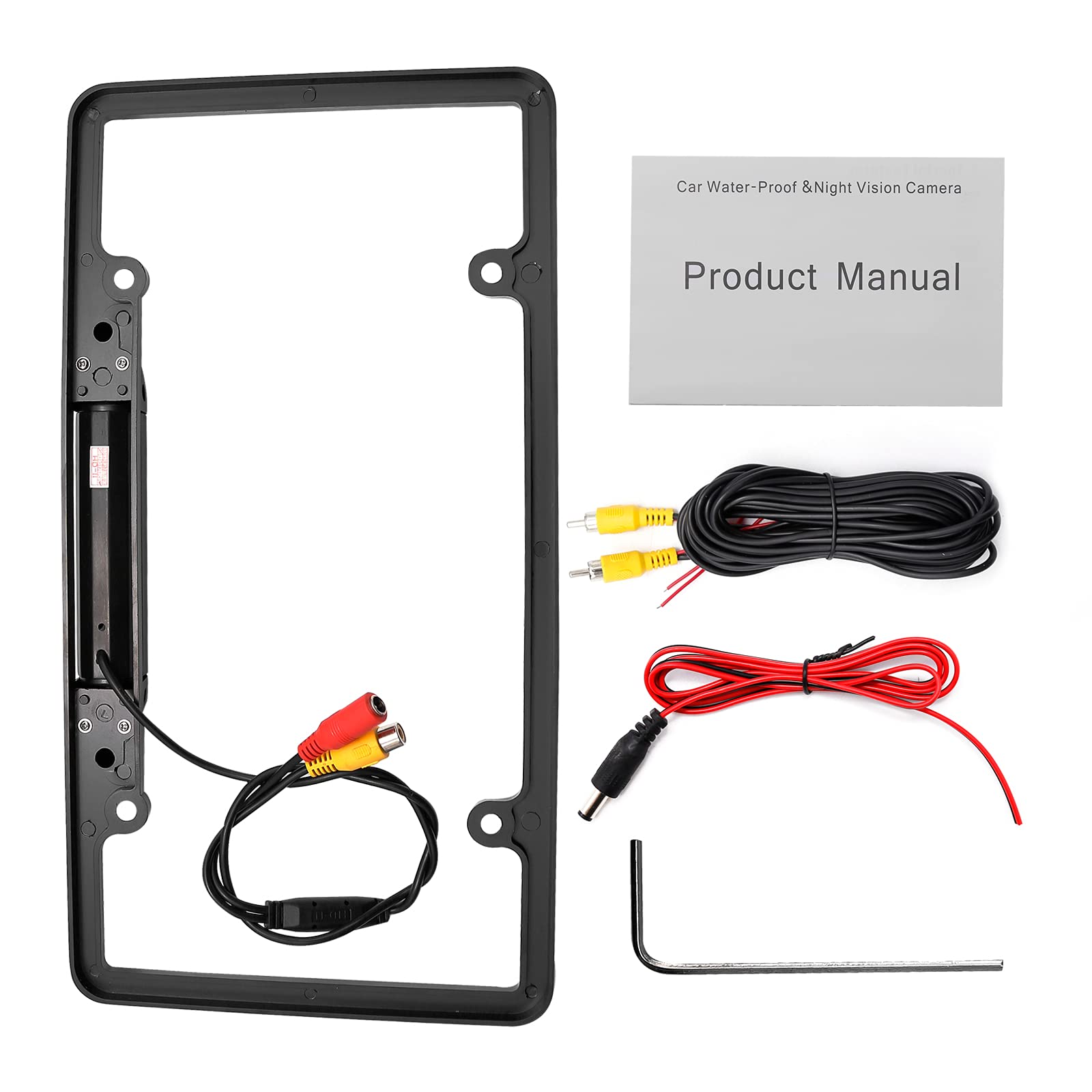 License Plate Backup Camera, Night Vision Rear View Camera With 8 Leds 170 Viewing Angle, Waterproof Backup Rear Camera For Cars