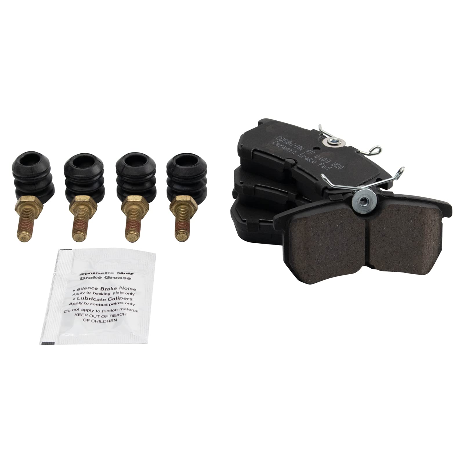 TRQ Rear Brake Pads Ceramic Compatible with 2014-2019 Ford Fiesta 2001-2007 Focus