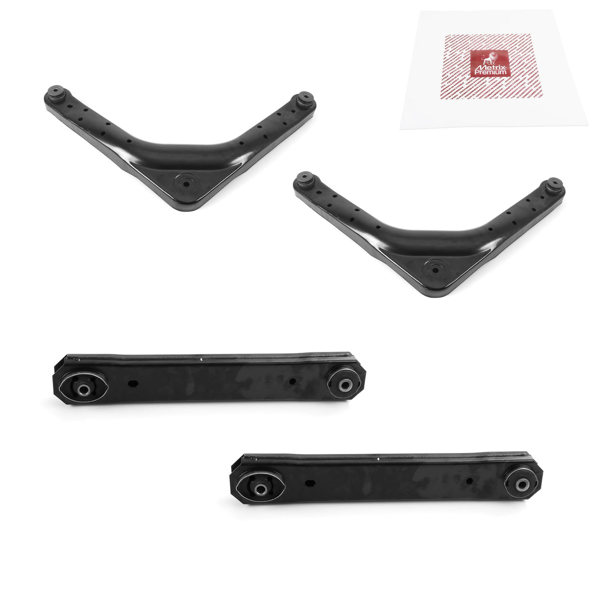 Metrix Premium Chassis Parts - 4 Pc L/R Rear Upper & L/R Rear Lower Control Arm Kit Fits 1999-2004 Jeep Grand Cherokee, Replacem