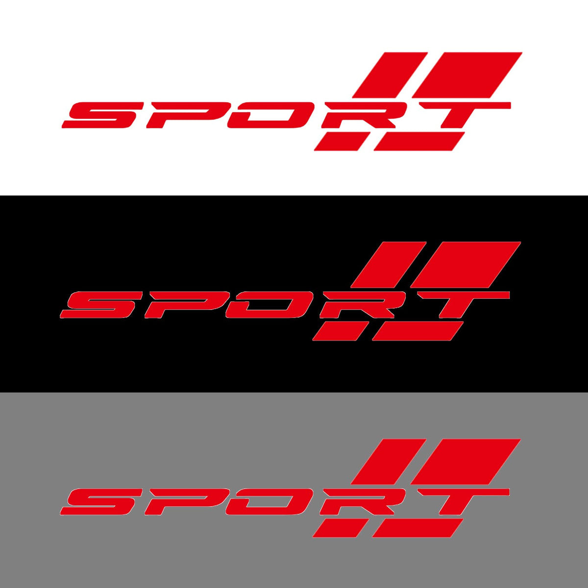Shenwinfy 2 Pcs 16 Inch Red Sport Letter Logo Decal Sticker Fit for All Cars Sid WBCARB0B4GYMBRJ