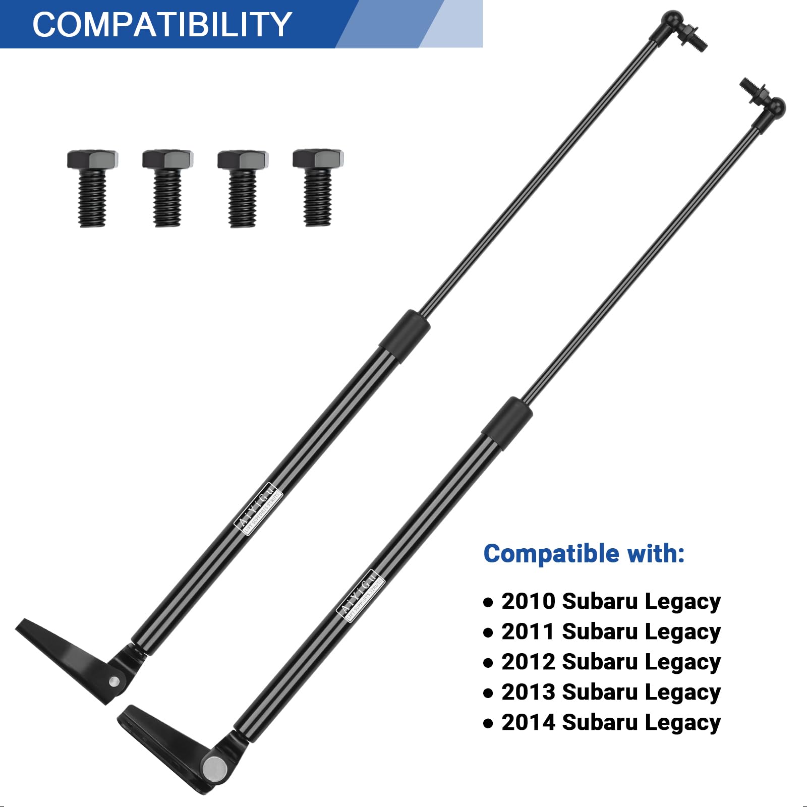 AiYiGu Rear Hatch Shocks Struts Lift Gate Supports for 2010-2014 Subaru Legacy & Outback, Model PM3074 L-R, Pack of 2 PCS