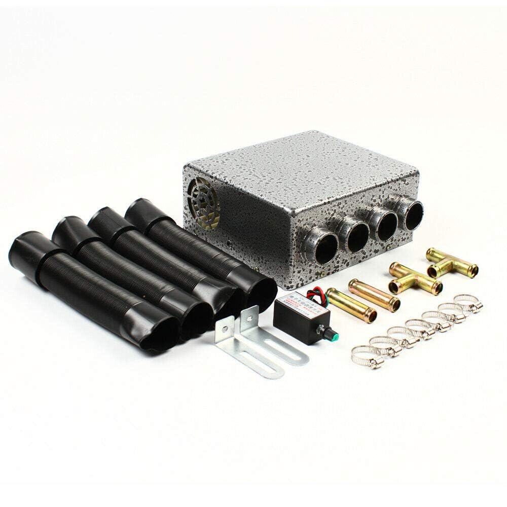 Upgraded Of 12V Universal Auxiliary Heater Underdash Heat With Speed Switch For Car Or Truck Minivans Excavators Harvesters 4 Ports Us Stock