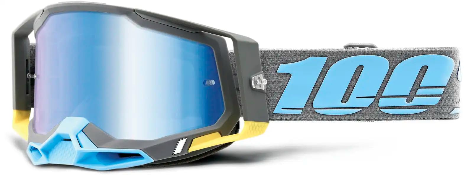 100% Racecraft 2 Trinidad Goggles OSFM Trinidad/Gray/Light Blue/Blue Mirror Lens