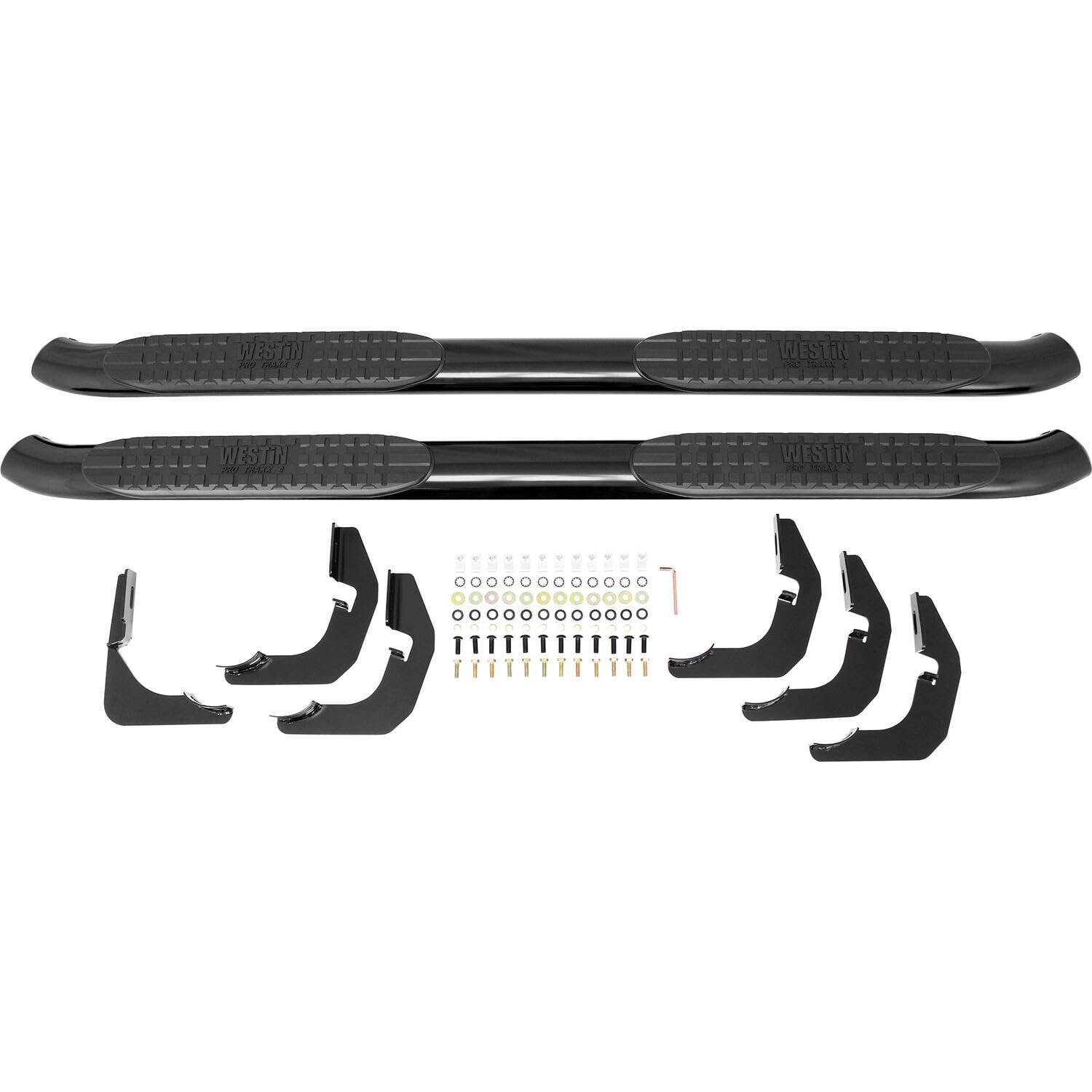 Westin 21-23715 Pro Traxx 4 Oval Nerf Bars Fits 2014-2018 Silverado Sierra 1500 2019 Silverado Ld Sierra 1500 Limited 2015-2019 Silverado Sierra 2500 3500 Double Cab Black Pair