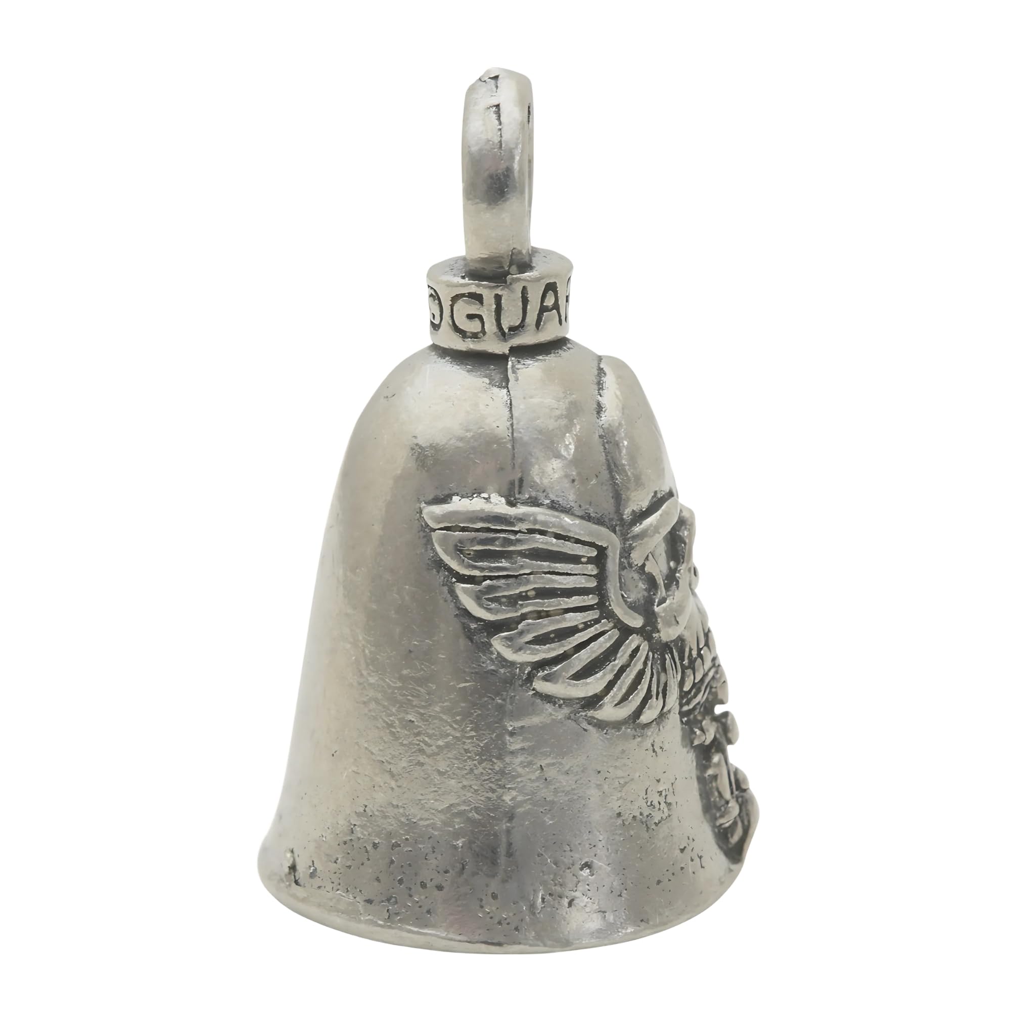 Ghost Rider Good Luck Bell W/Keyring & Black Velvet Gift Bag | Motorcycle Bell | Lead-Free Pewter | Good Luck Gift | Made In Usa