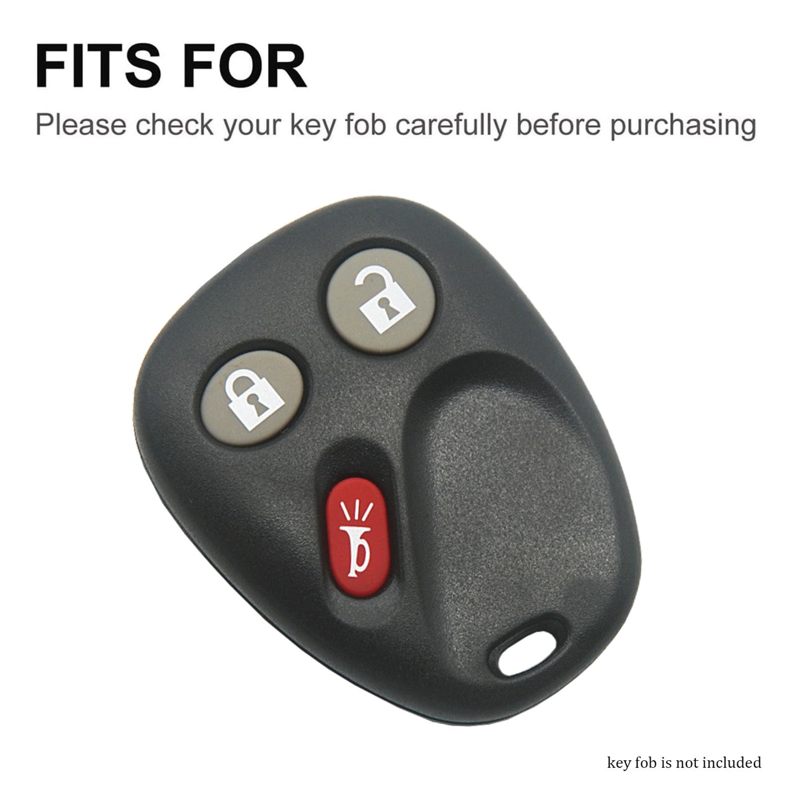 Key Fob Cover Case Shell Keychain For Chevy Tahoe Suburban Silverado Avalanche Equinox Ssr Gmc Sierra Yukon Cadillac Escalade Hu