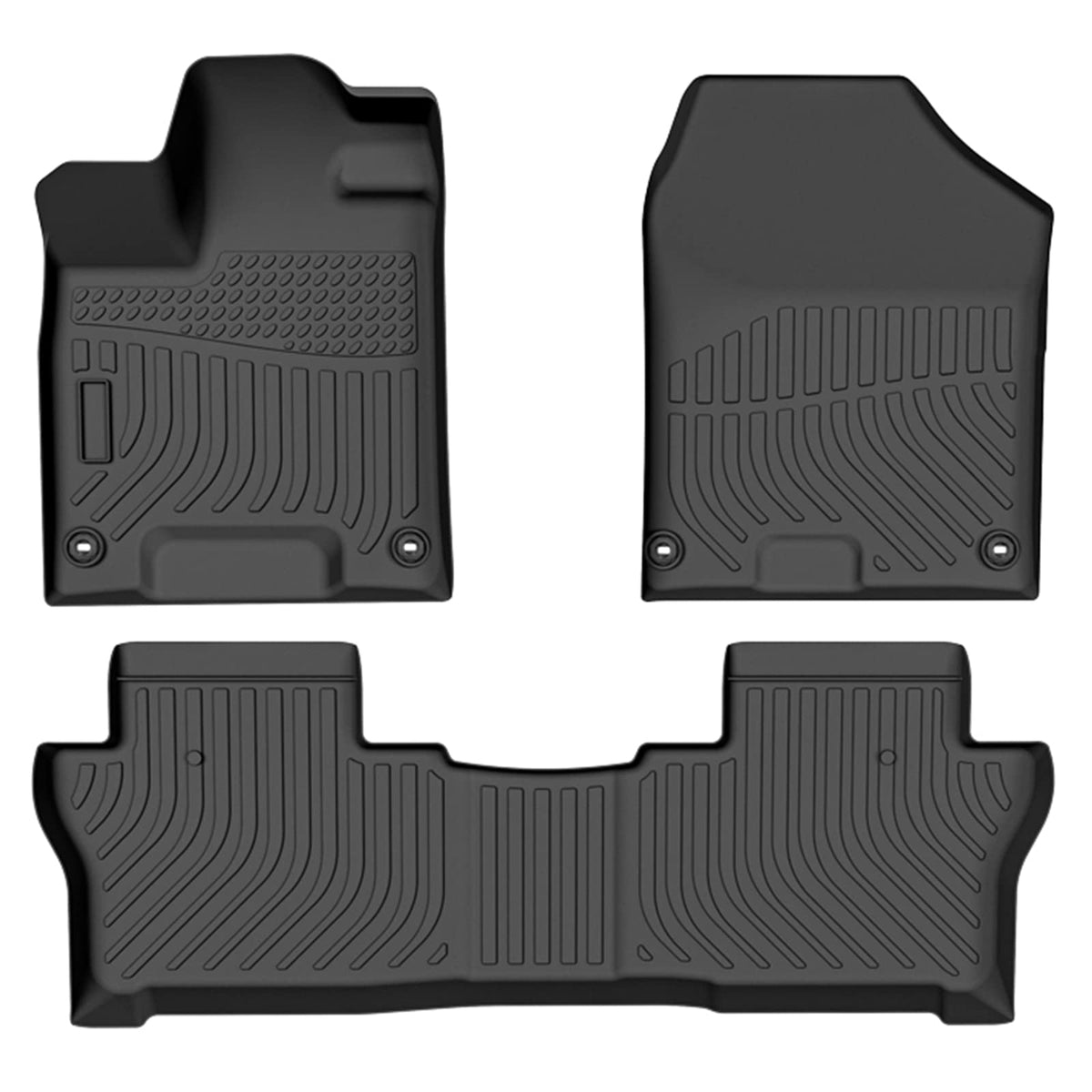 Cartist Custom Fit for Floor Mats 2016-2022 Honda Pilot (Not for Elite Models) 1st & 2nd Row All Weather High Edge Floor Liners 
