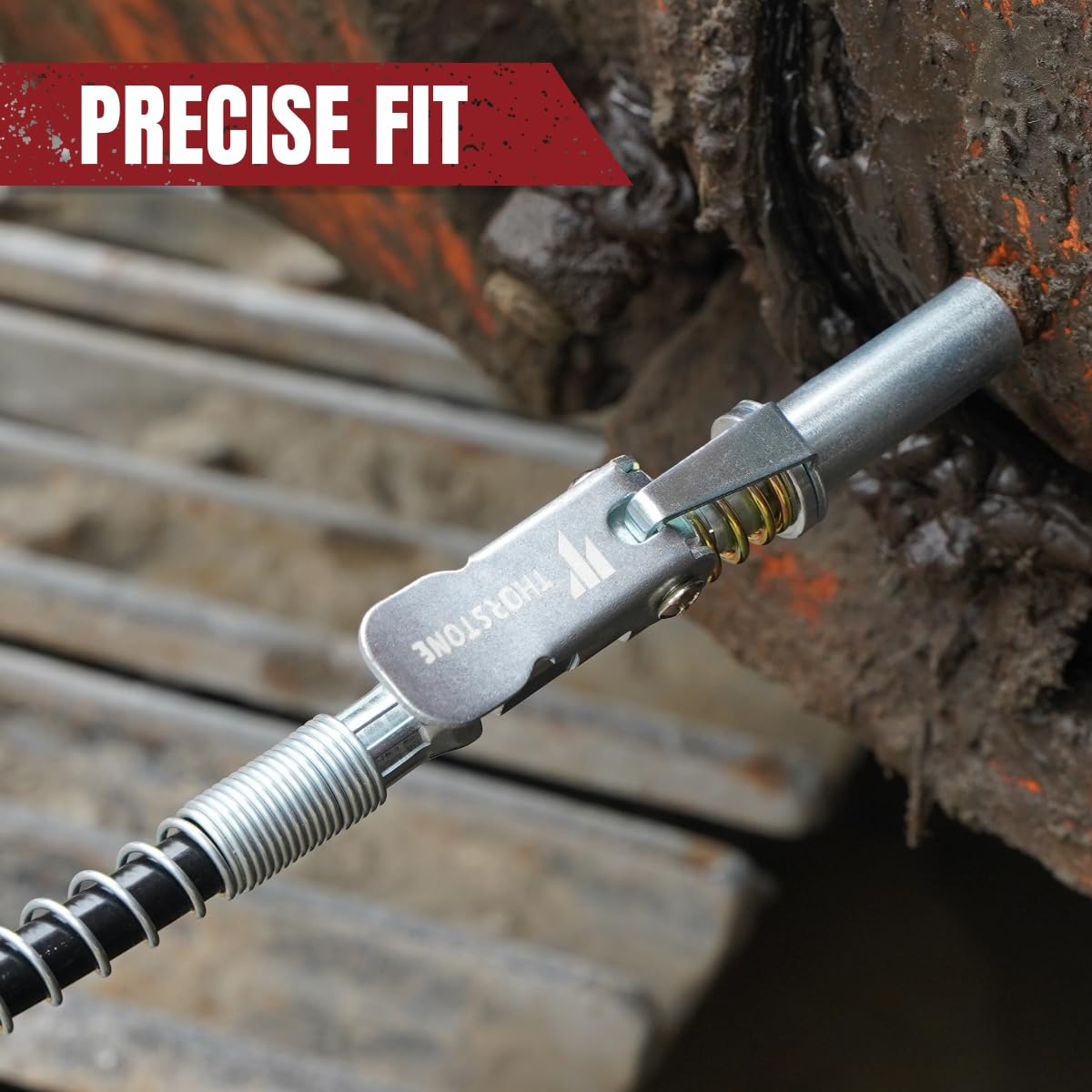 Thorstone Grease Gun Kit, 7000PSI Heavy Duty Pistol Grip Grease Guns Set| 14oz Load Capacity |18'' Spring Flex Hose|1 Lock Coupl