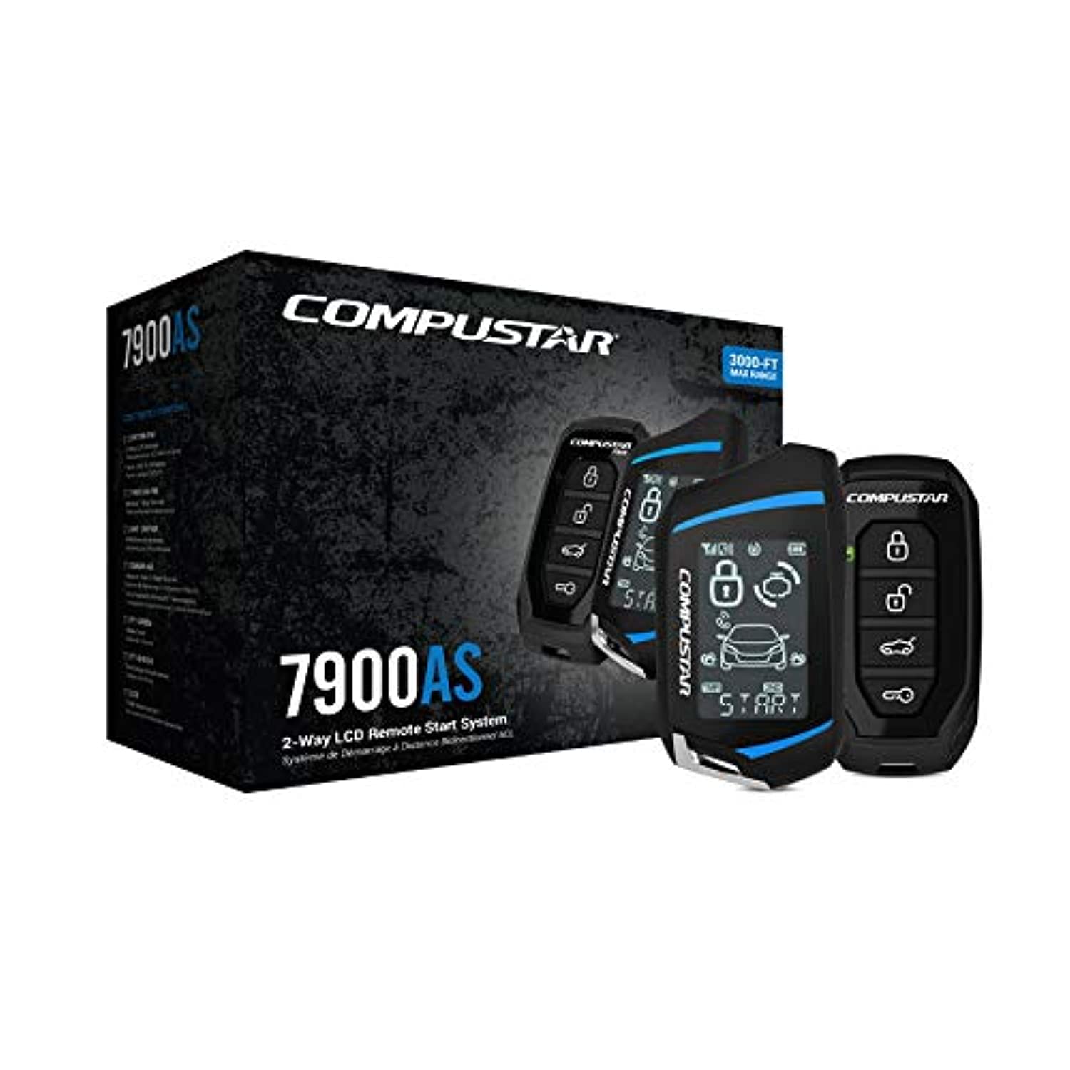 Compustar CS7900-AS All-in-One 2-Way Remote Start and Alarm Bundle w/ 3000 Feet Range