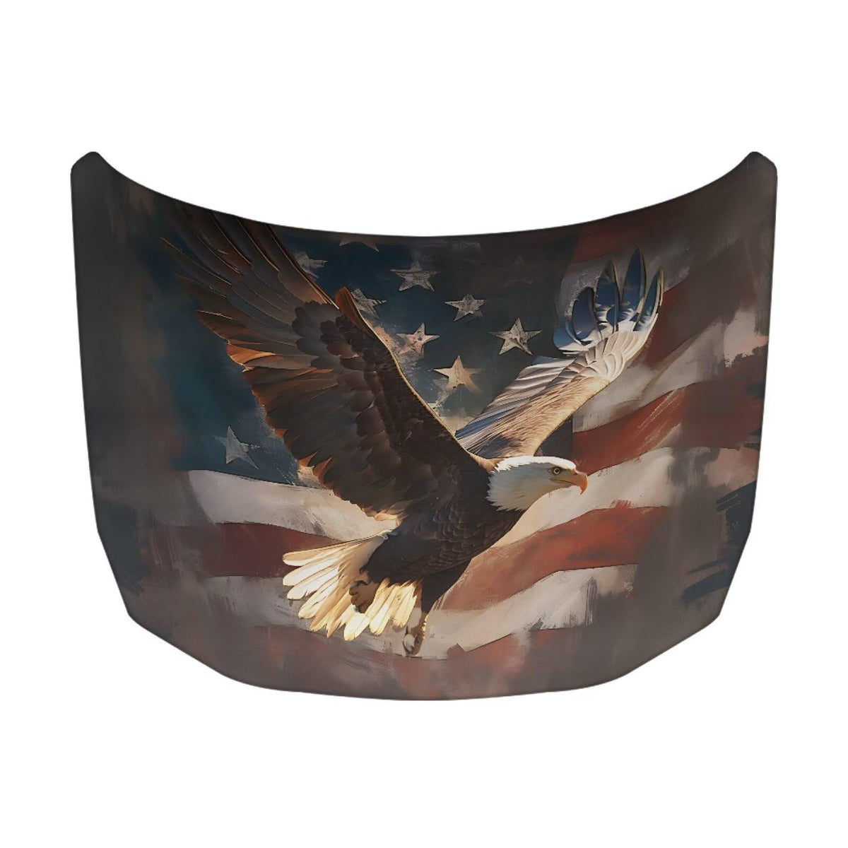 Qiyupavto Car Hood Cover Eagle American Flag Hood Protector Waterproof Sun-Proof Auto Hood Flag Universal Automotive Exterior Ac