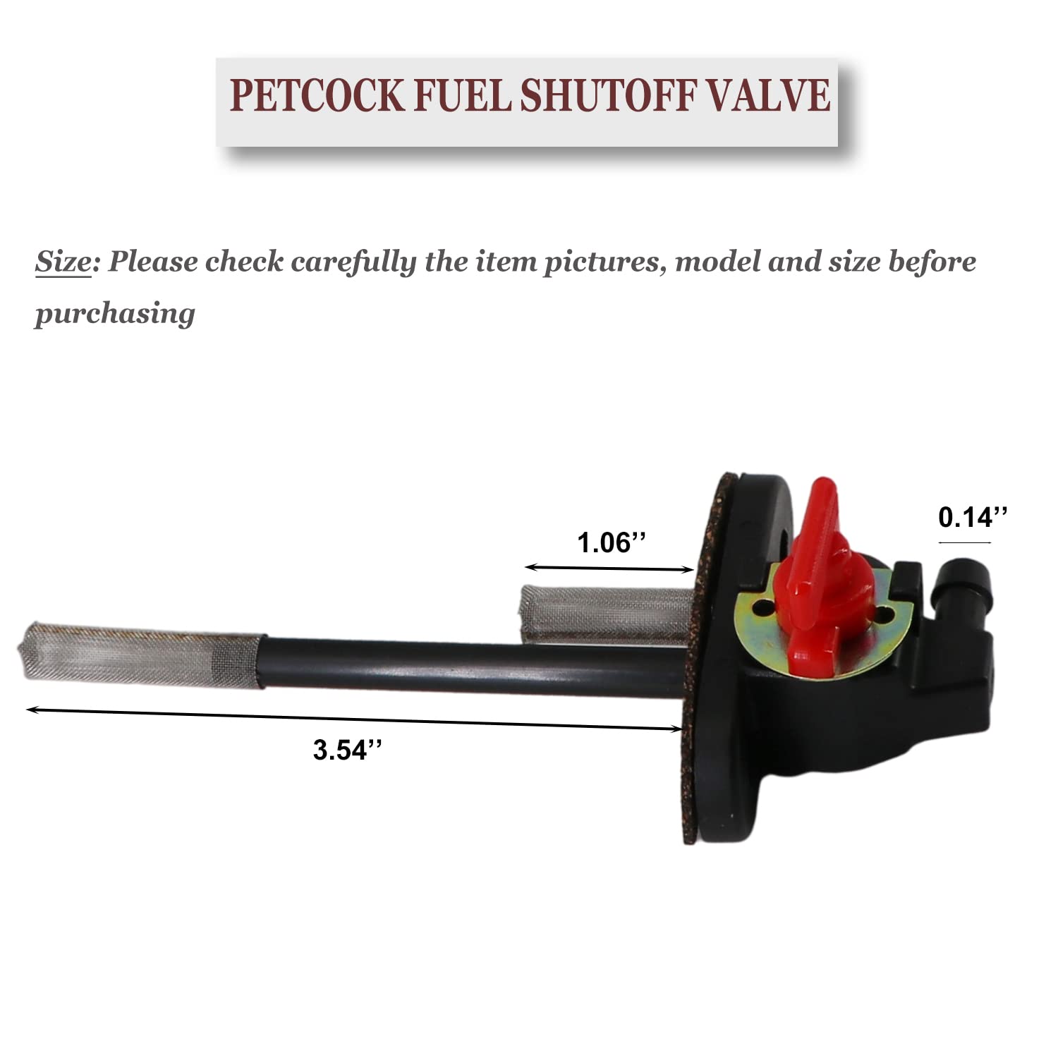 Dokili Petcock Fuel Shutoff Valve For 1993-2009 Polaris Scrambler Sportsman Magnum 7051006