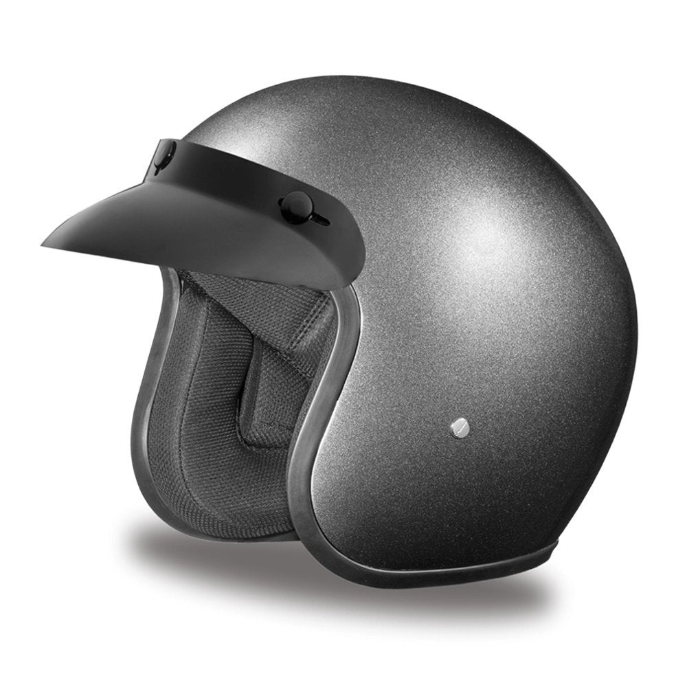Daytona Helmets 3/4 Open Face Motorcycle Helmet - Dot Approved [Gun Metal Grey Metallic] [2Xl]