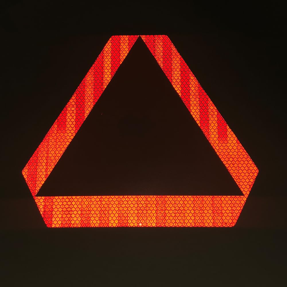 5Pcs Slow Moving Vehicle Sign Stickers, 5 Inch x 6 Inch Reflective Safety Triangle Signs Decal Reflective Slow Moving Vehicle Tr