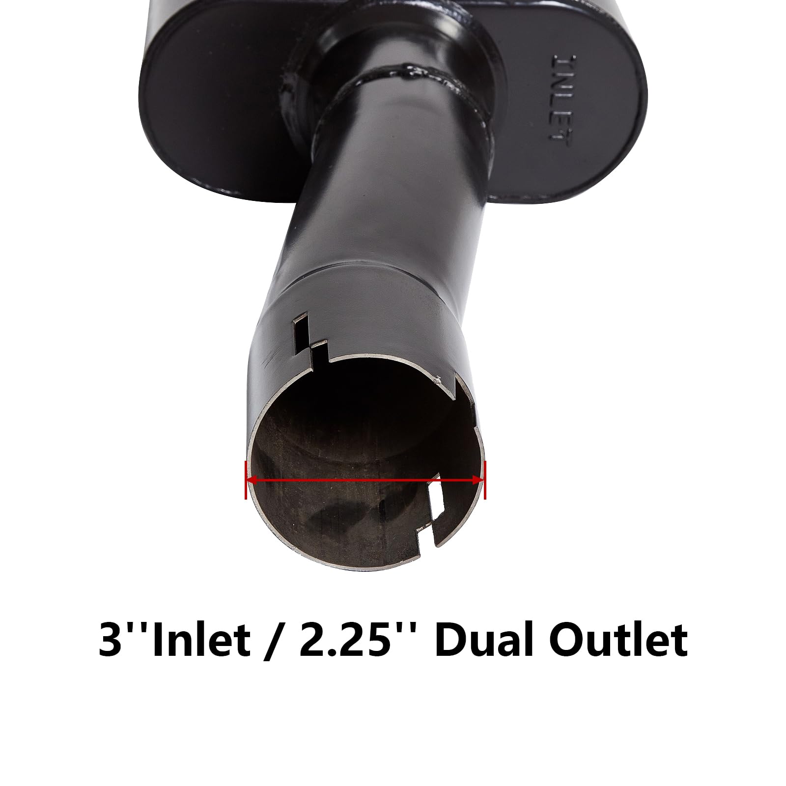 Direct-Fit Muffler,409S Dual Chamber Exhaust Muffler Kit Fits Exhaust 2009-2018 Dodge Ram 1500 Aggressive Series,Stainless Steel