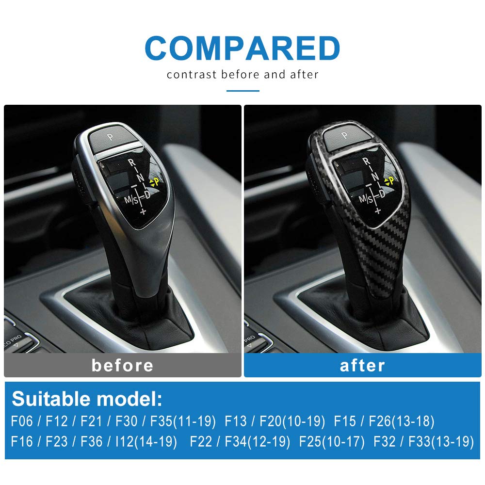 Airspeed Carbon Fiber Car Gear Shift Knob Cover Interior Trim For Bmw F20 F21 F22 F23 F30 F32 F33 F34 F35 F36 F06 F12 F13 F25 F26 F15 F16 I8 Accessories