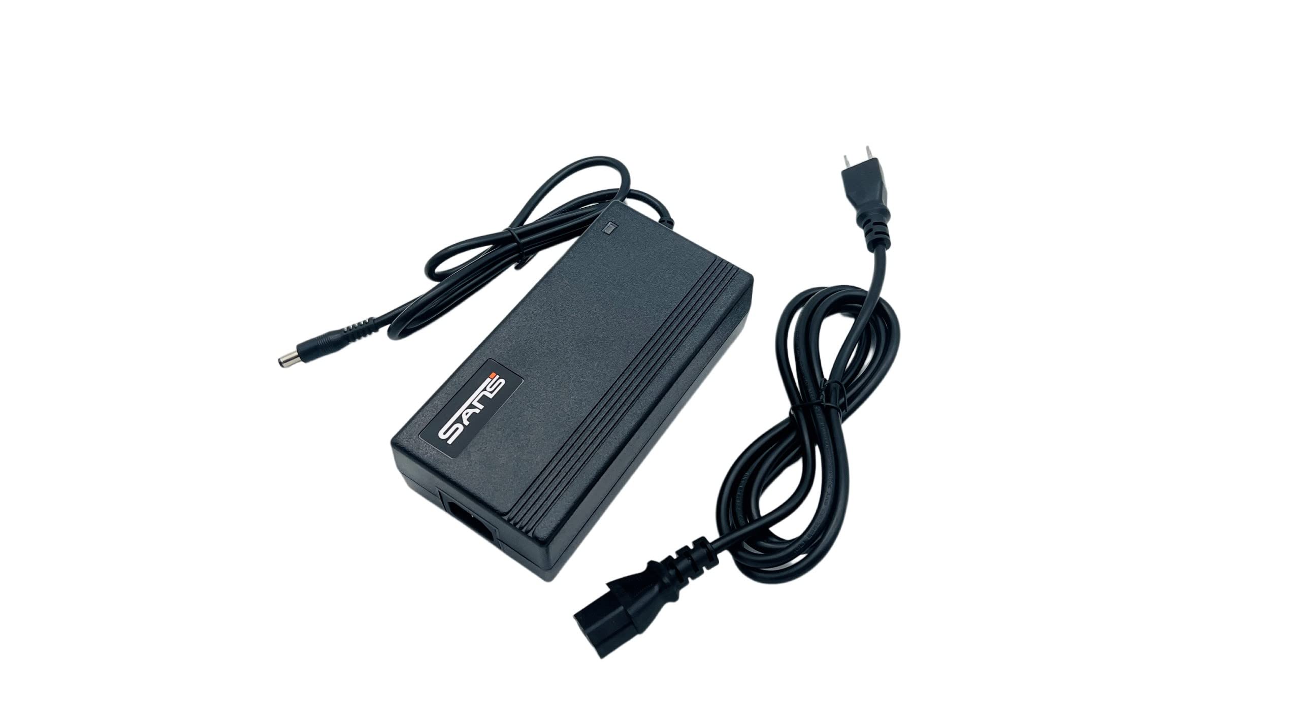 Syvrac 2A Electric Bike Charger for 48V Lithium Battery, AC120V Input, DC2.1MM Jack, Black 2, Model 1F-DPOWER-1-