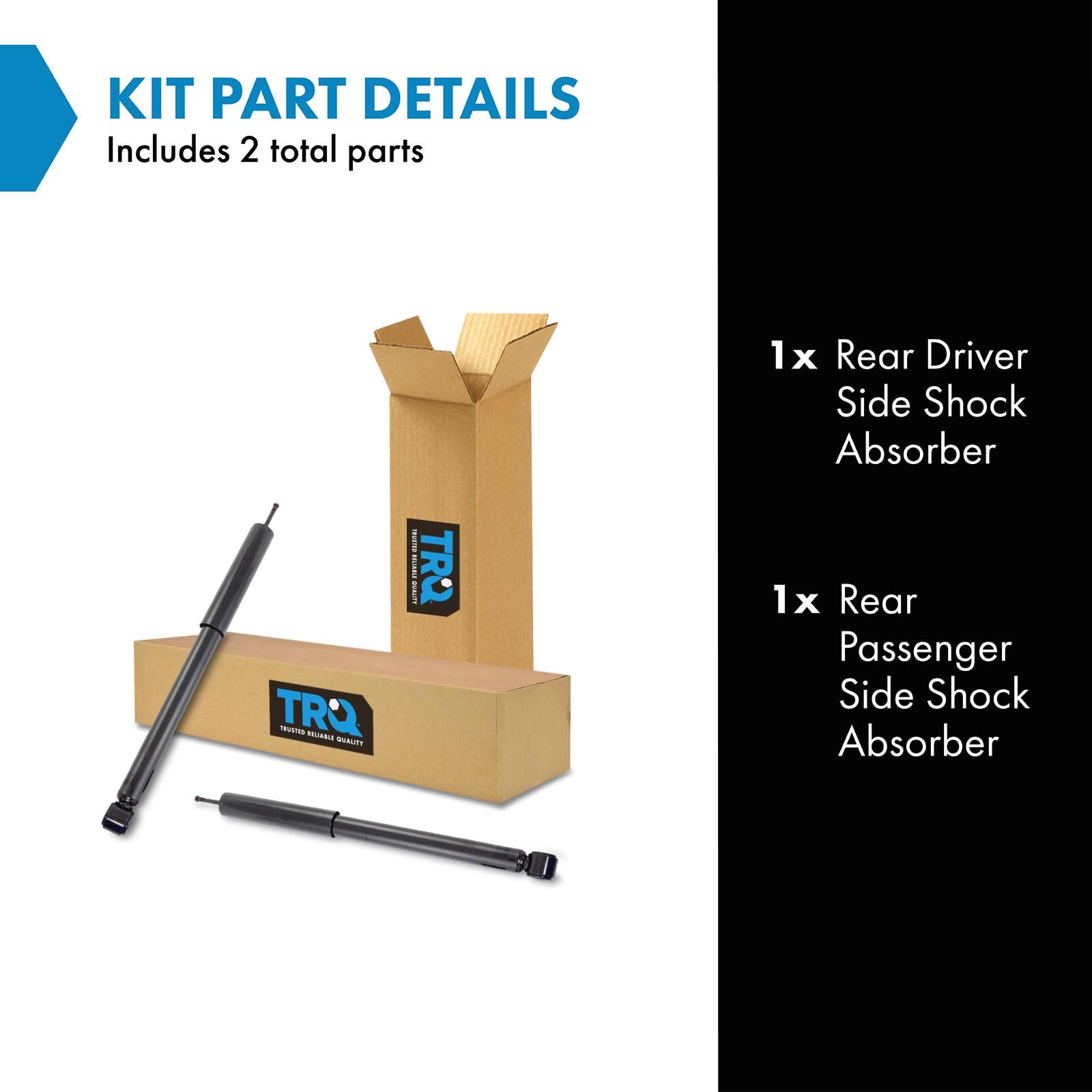 Trq Rear Shock Absorber Set Compatible With 2009-2014 Nissan Cube