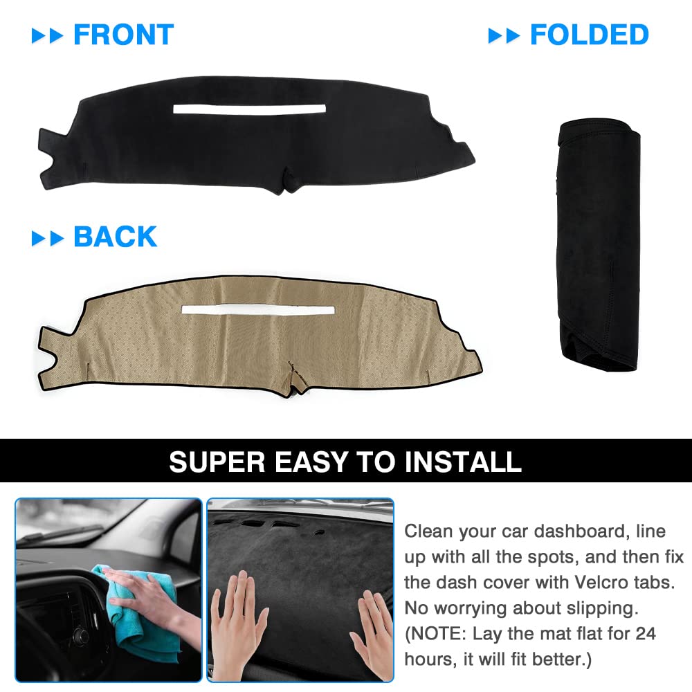 Autorder Dashboard Cover Mat For 1997-2000 Chevy Chevrolet Silverado/Gmc Sierra C1500 C2500 C3500 K1500 K2500 K3500, 1997-1999 G