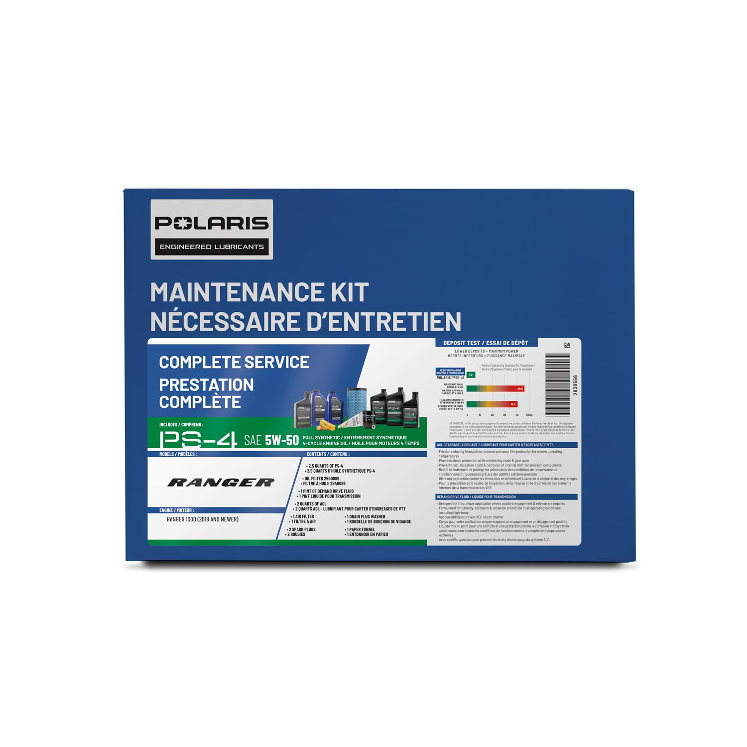Polaris Service Kit for RANGER 1000 XP, 1000 CREW XP Models and More, Includes Demand Drive Fluid, AGL Fluid, PS-4 5W-50 Full Sy
