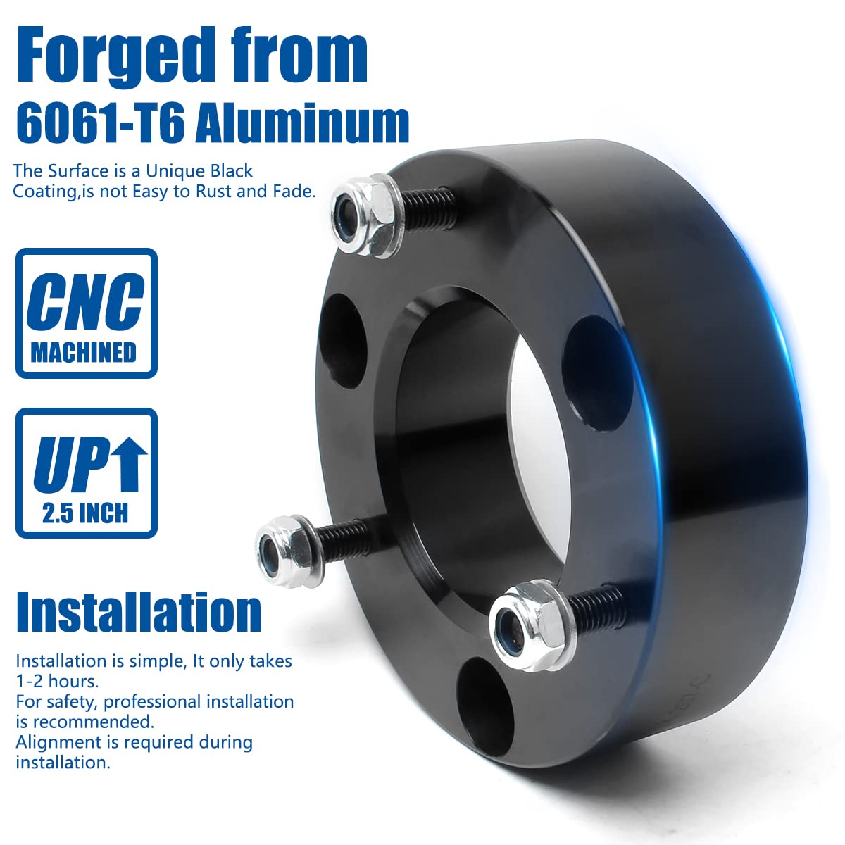 Gasupply 3'' Front Lift Kit, Compatible With 2007-2024 Chevy Silverado 1500 Gmc Sierra 1500, 3 Inch Forged Leveling Lift Kit Str