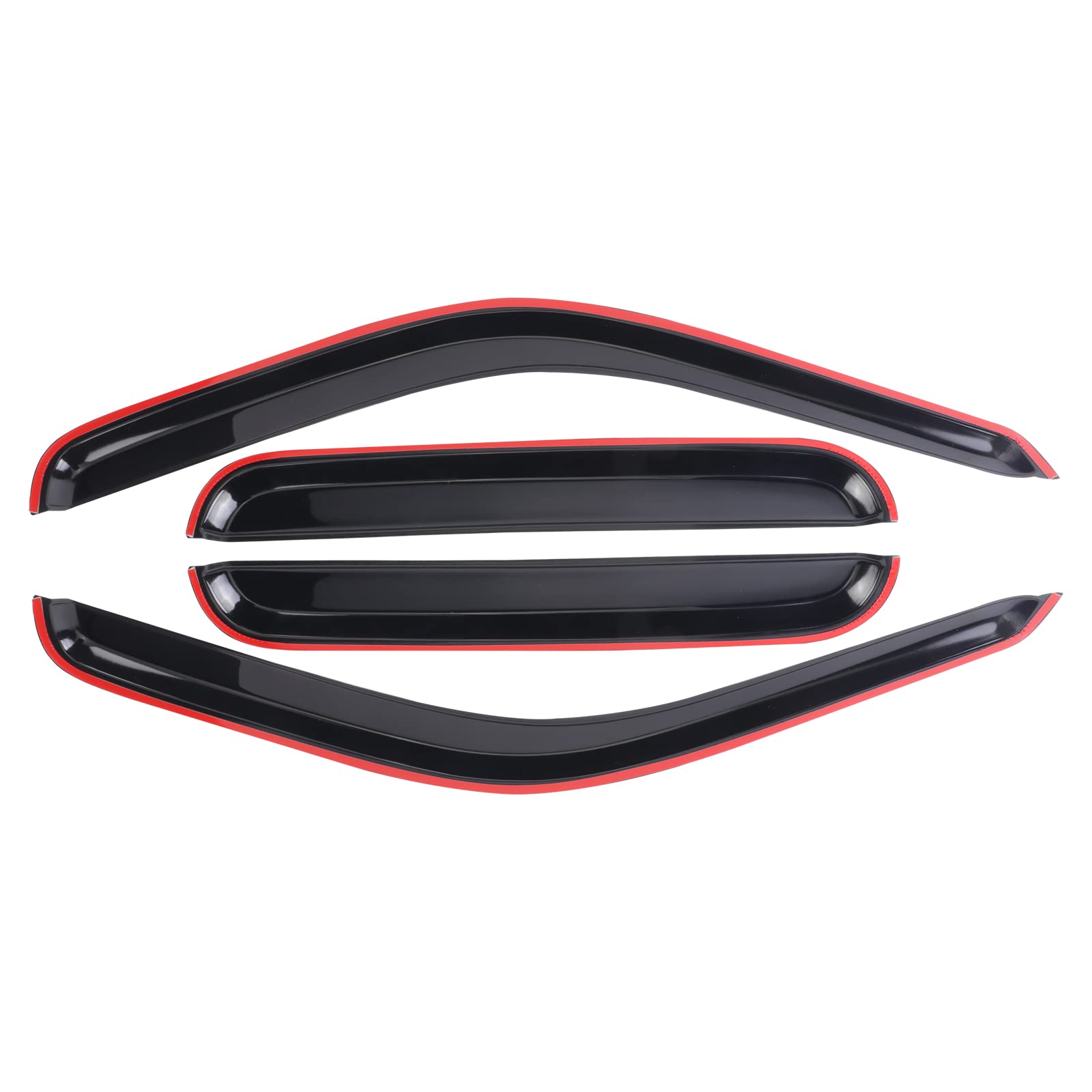 Sontian Window Visor Tape-On Deflectors For Trucks 2000-2004 Nissan Frontier Super/Crew Cab, Rain Guards, Window Visors For Cars