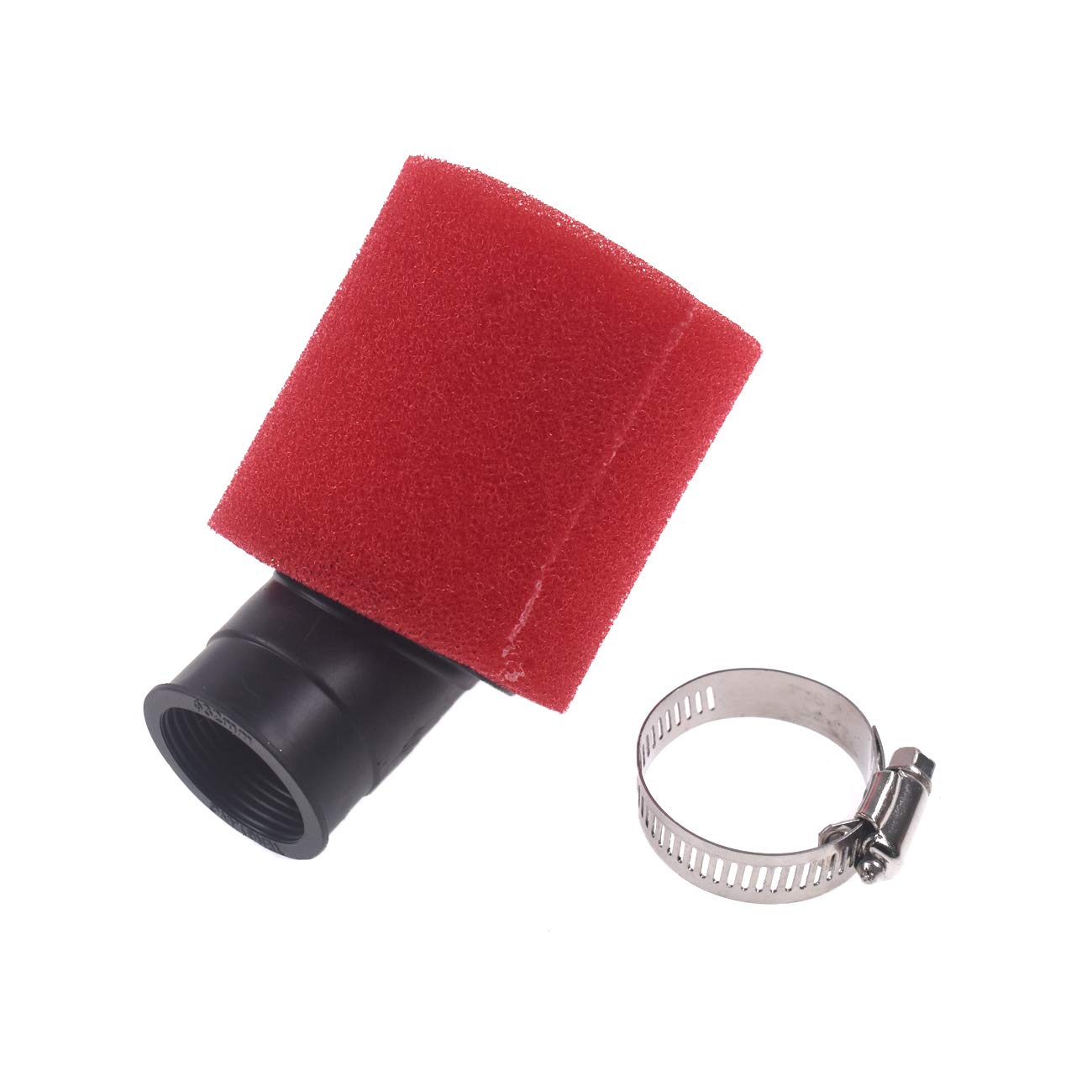 COEFEPIY 32mm Red Bent Air Filter Bent Foam Cleaner For 50cc 70cc 90cc 110cc 125cc Motorcycle ATV Quad Scooter Go Kart Moped Pit