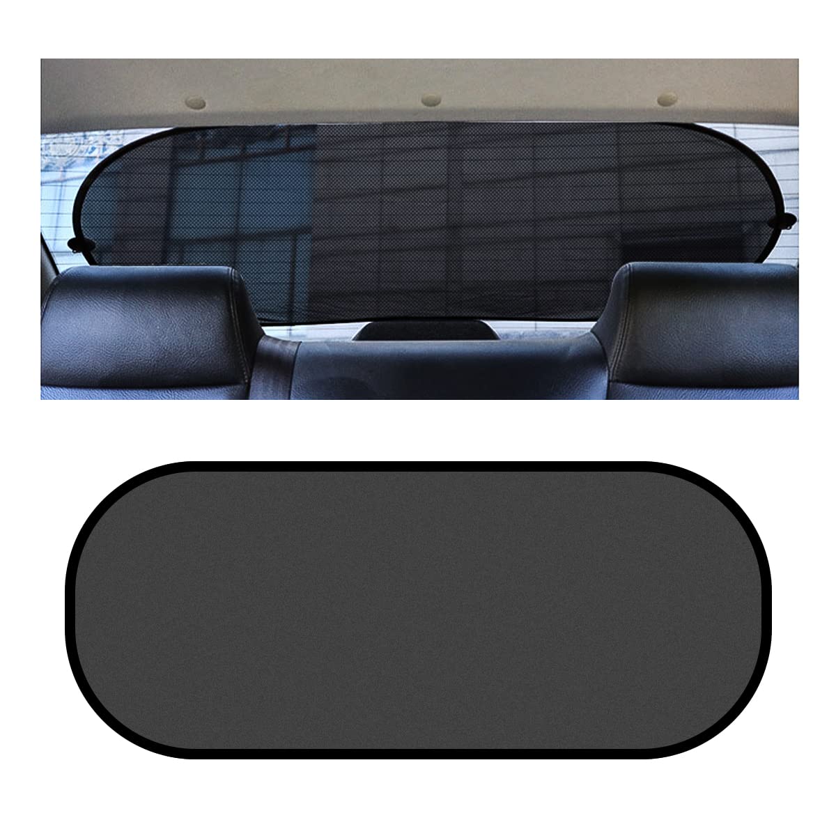 Car Rear Window Sunshade With Suction Cup, Sun Uv Rays Protection For Car Back Window, Sunlight Shield Blocker Mesh Cover For Re