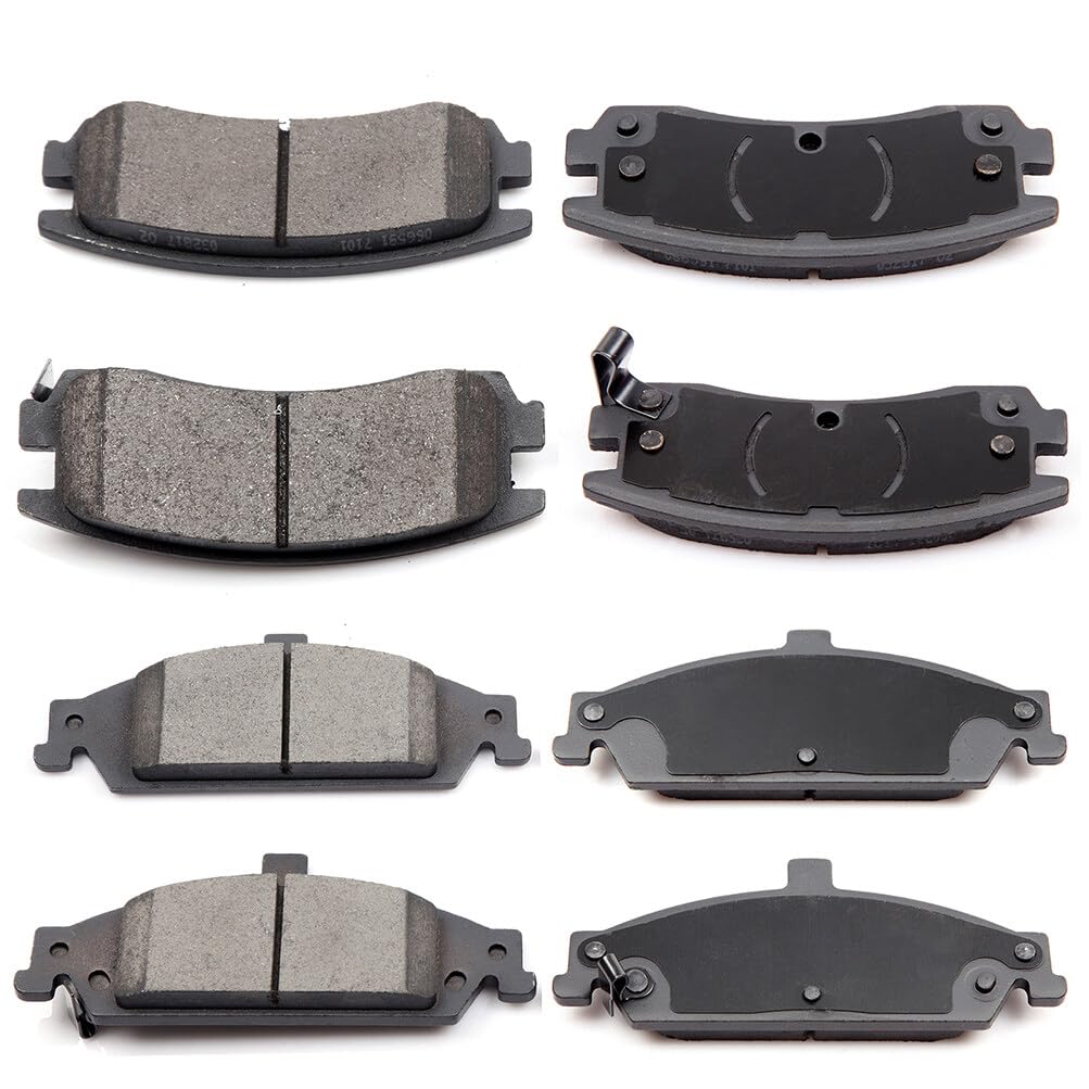 Cciyu D698 D727 Front & Rear Ceramic Disc Brake Pads Kit For Oldsmobile Alero 1999-2004,For Pontiac Grand Am 1999-2005 8Pcs