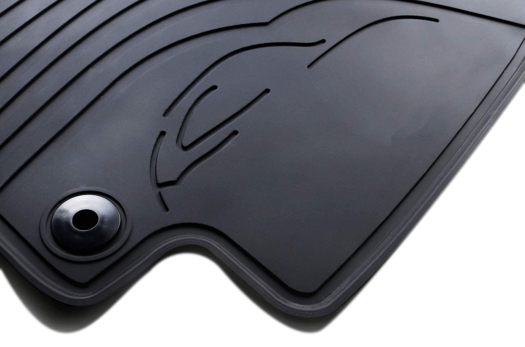 Hd-Mart Auto Floor Mats Custom Fit For Mercedes-Benz C Class Sedan 2015-2021 C180 C200 C250 C300 C350(E) C400 C43 Amg C450 C63 W205 W206 S206 Rubber Full Black Auto Floor Mats All Weather Heavy Duty