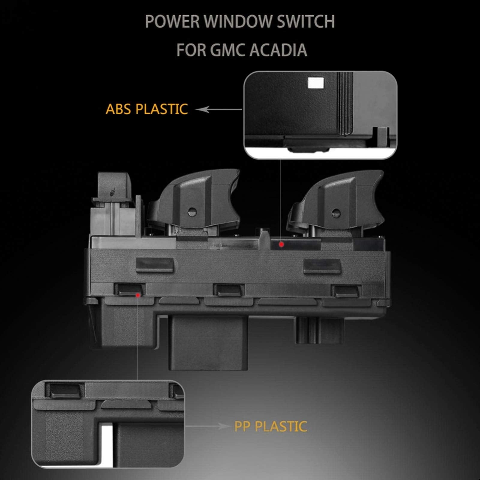 Master Power Window Switch Replacement For Gmc Acadia 2007-2016 20945224 Driver Side Control Switch Button Replace # 901990 D196