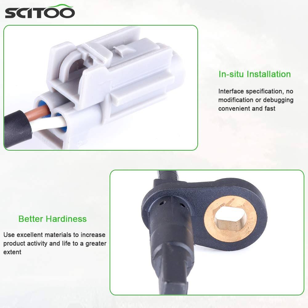 Scitoo 2 Pcs Front Left Right Abs Wheel Speed Sensors Fit For 2004 2005 2006 2007 2008 2009 For Nissan Quest Als359 Als310