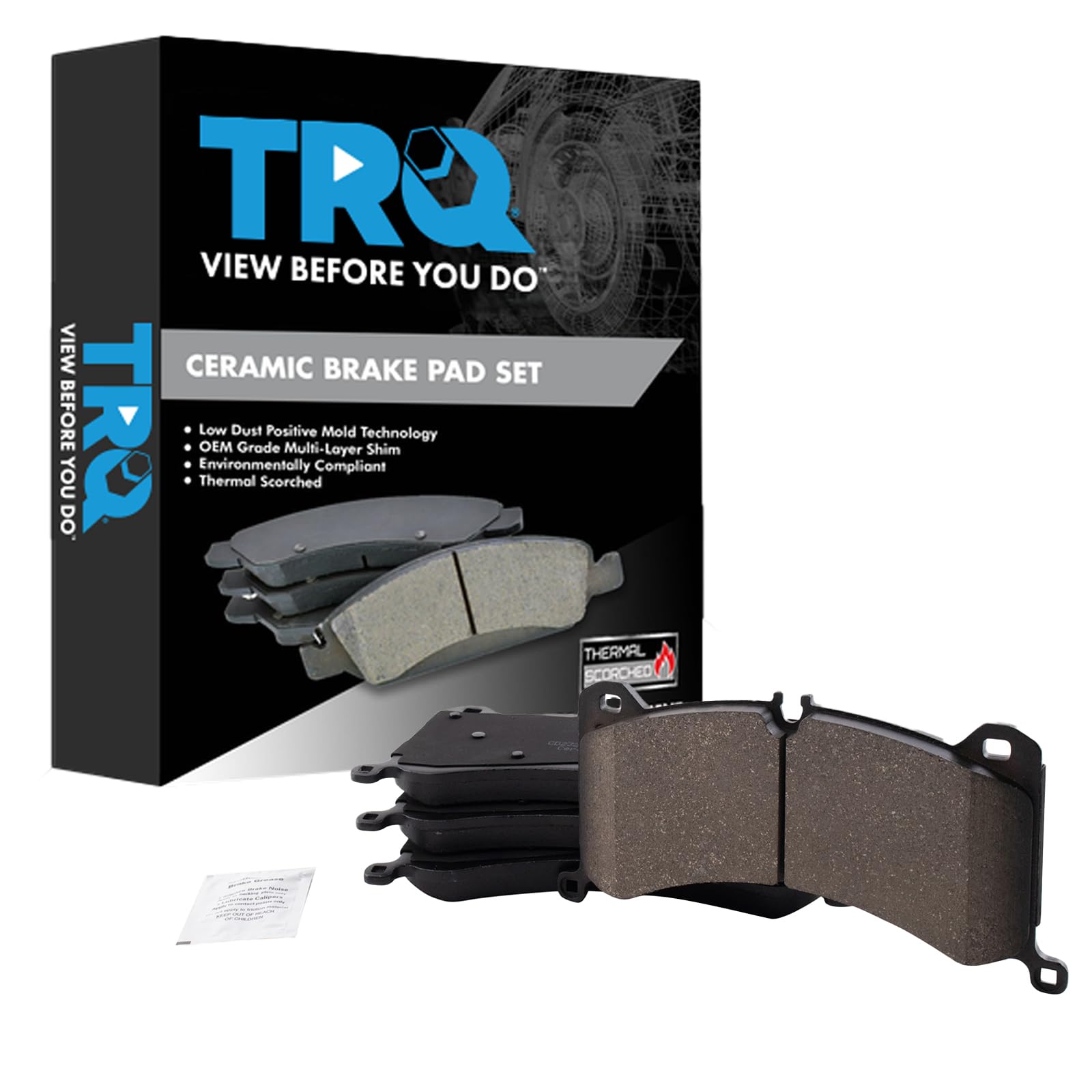 TRQ Front Brake Pads Ceramic Compatible with 2019-2022 Audi e-tron Quattro