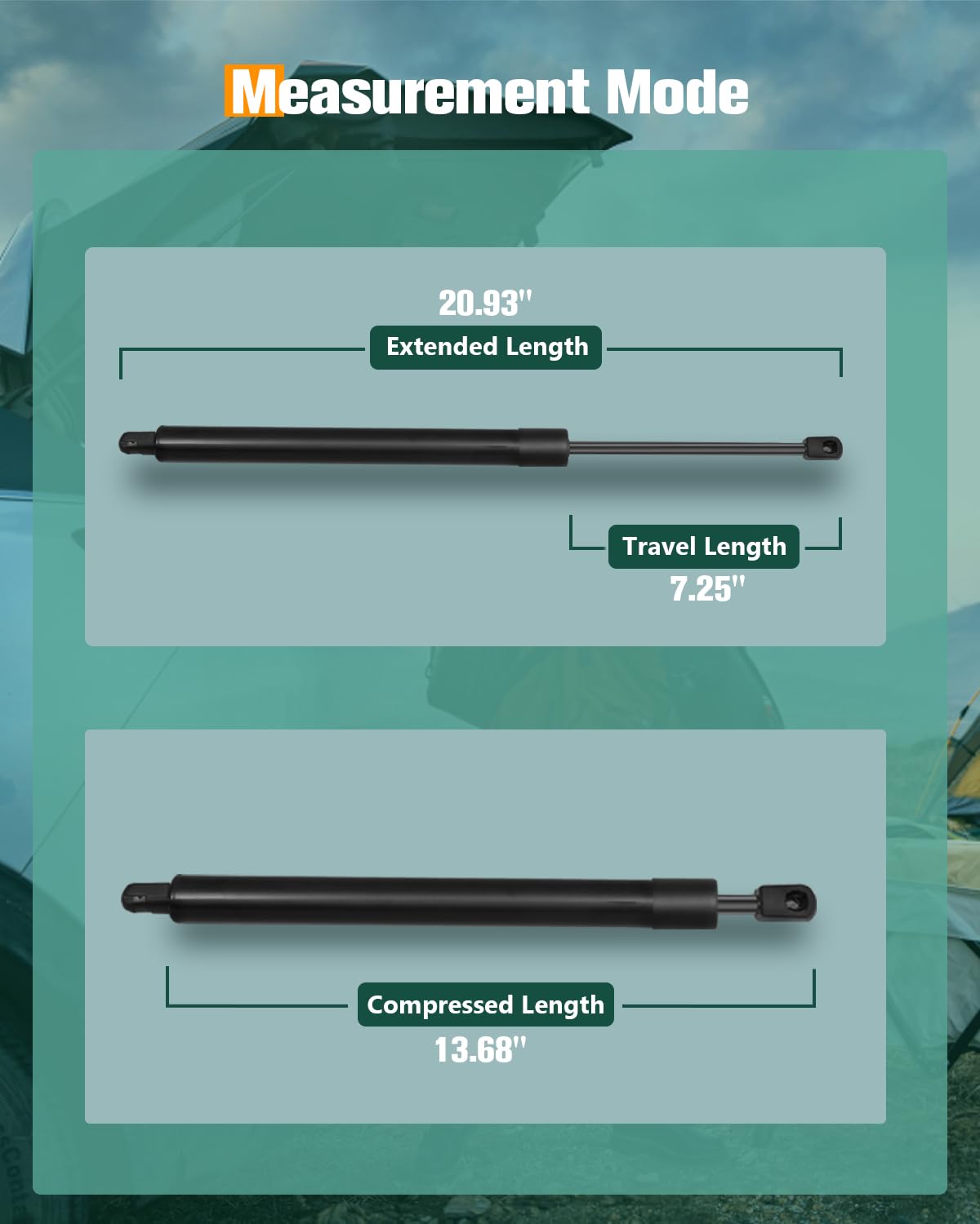 Scitoo Rear Left And Right Liftgate Lift Supports Struts Gas Springs Shocks Fit For Honda Pilot 2009-2015 -Replace 6648 74820Sza