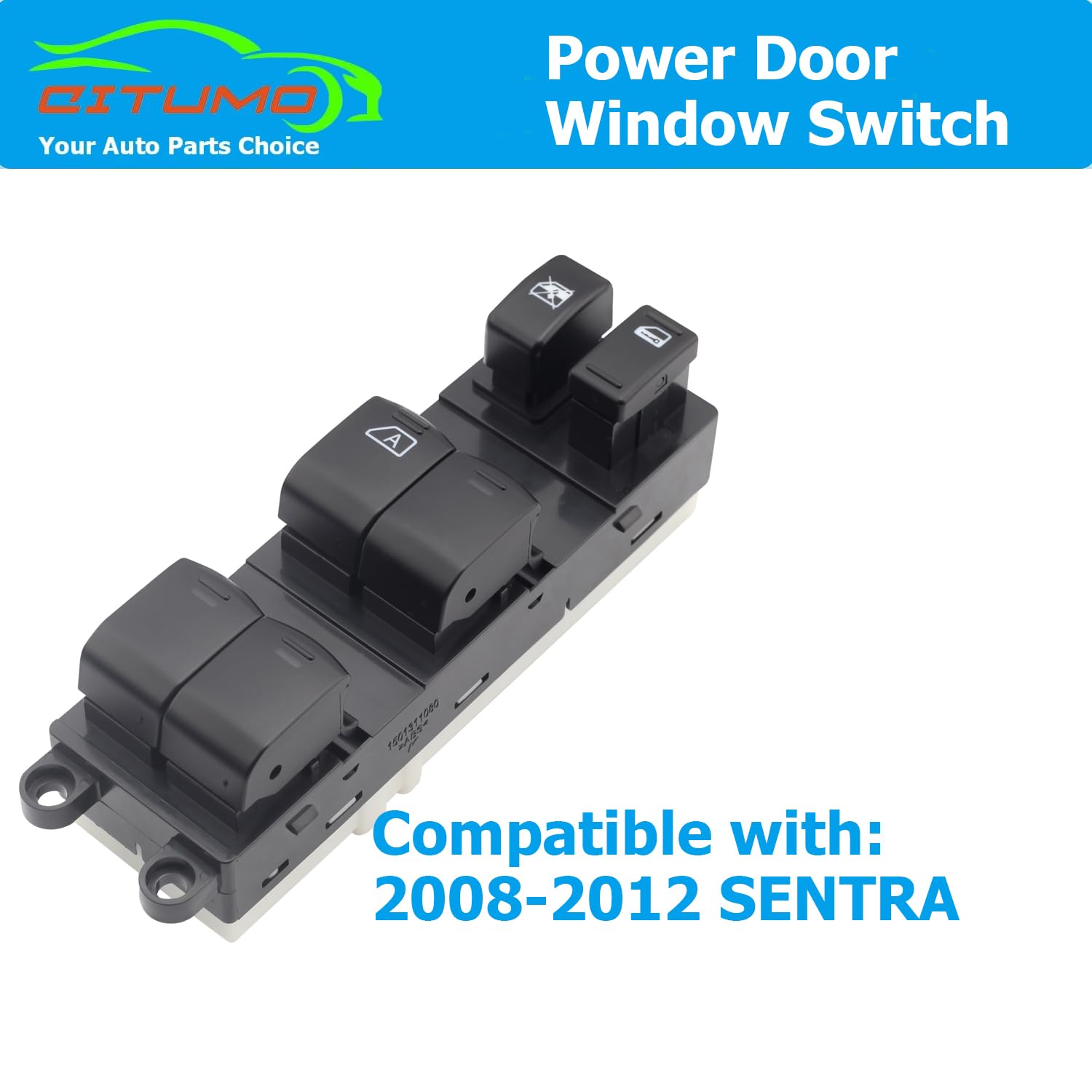 25401-Zj60A Driver Side Master Power Window Switch Compatible With 2008-2012 Sentra, Replace Oe# 25401-Zn50C, 25401-2T504