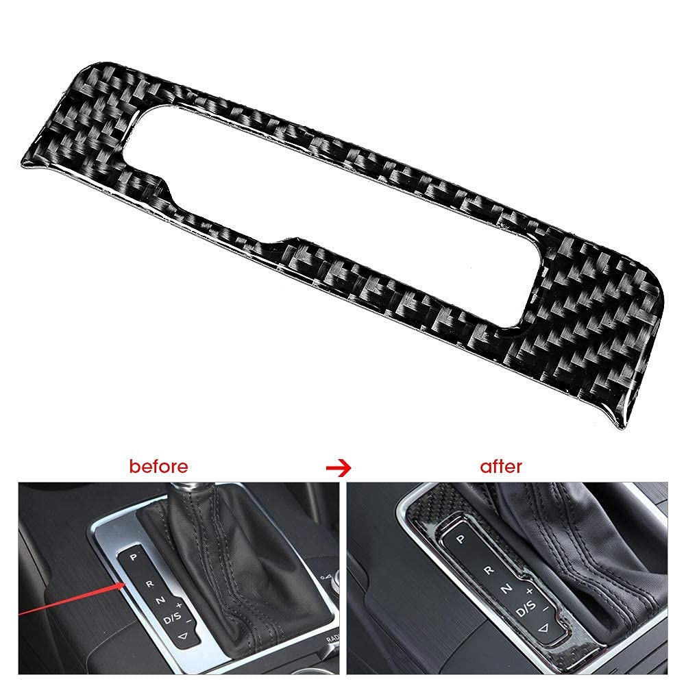 Aramox Gear Panel Trim Cover, Carbon Fiber Sticker Decor Fits For Audi A3 8V 2014-2019