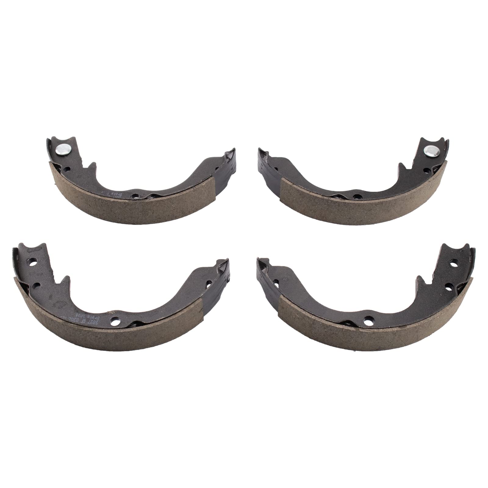 Trq Rear Brake Pad & Rotor Kit Brake Pads Brake Rotor Parking Brake Shoe Set Ceramic Compatible With 2011-2012 Mitsubishi Outlan