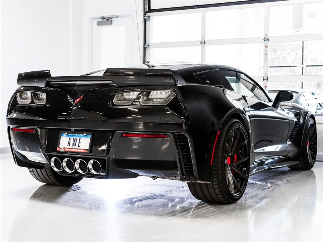 Awe Tuning 14-19 Chevy Corvette C7 Z06/Zr1 (W/O Afm) Track Edition Axle-Back Exhaust W/Chrome Tips - 3020-42073