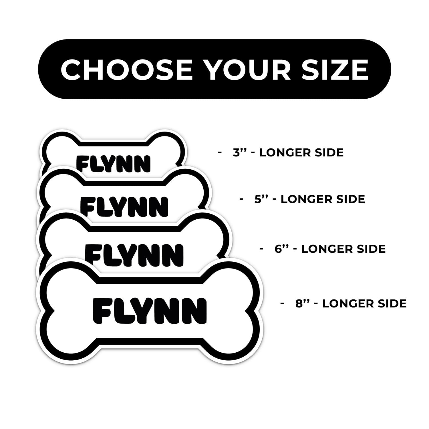Flynn Dog Name Sticker - Waterproof Vinyl Decal For Car Bumper, Laptop, Water Bottle, Wall, And Window, Size - 6'' Longer Side