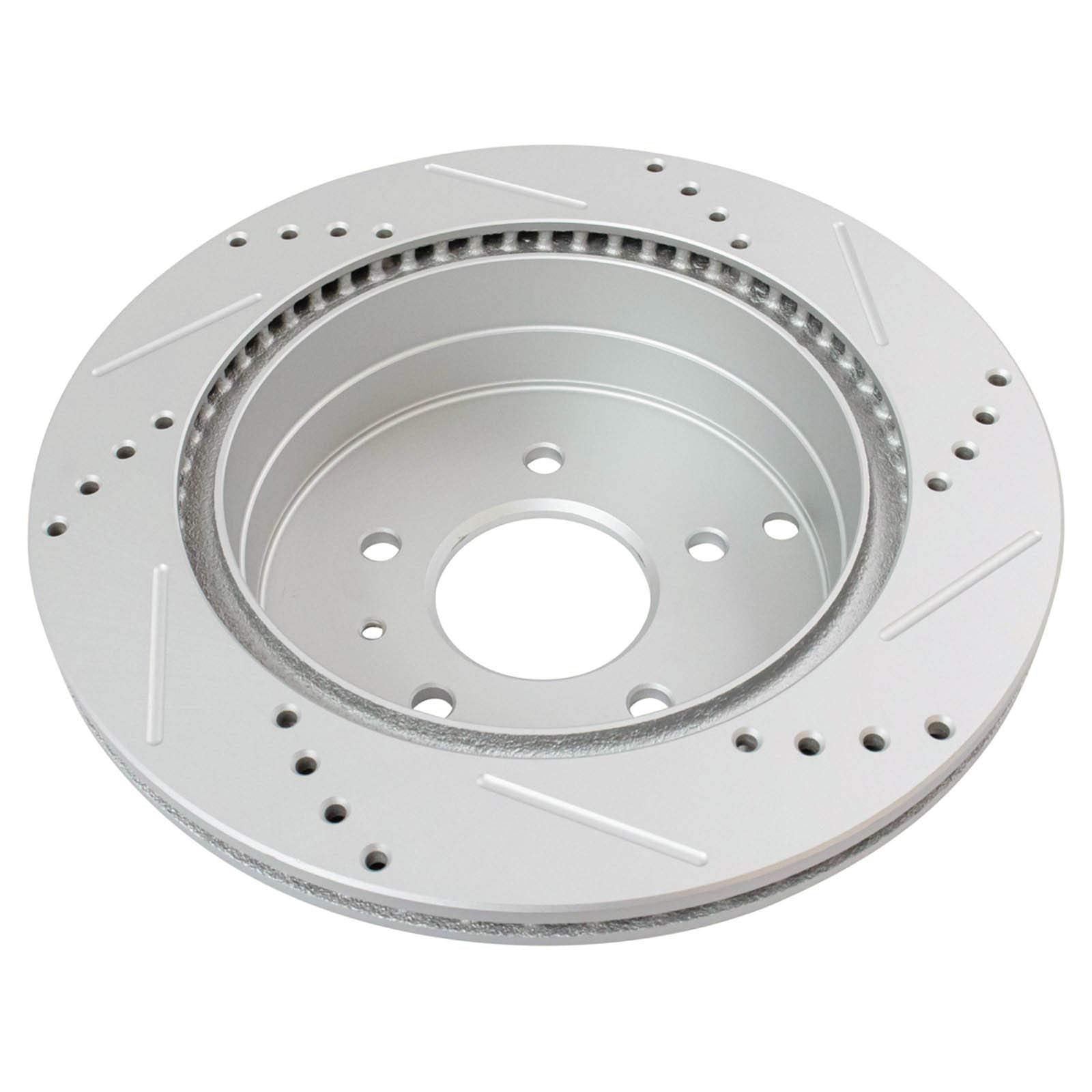 Trq Rear Performance Brake Rotors Set Premium G-Coated Cross Drilled & Slotted Compatible With 2012-2015 Chevrolet Captiva Sport