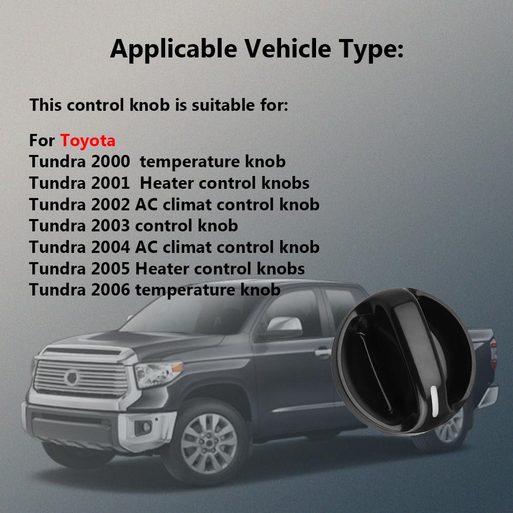 Kutyun 3Pcs Ac Climate Control Knob, Replacement Ac Heater Blower Fan Control Knob #55905-0C010, Car Accessories Air Conditioner Heater Switch Compatible With Toyota Tundra 2000-2006