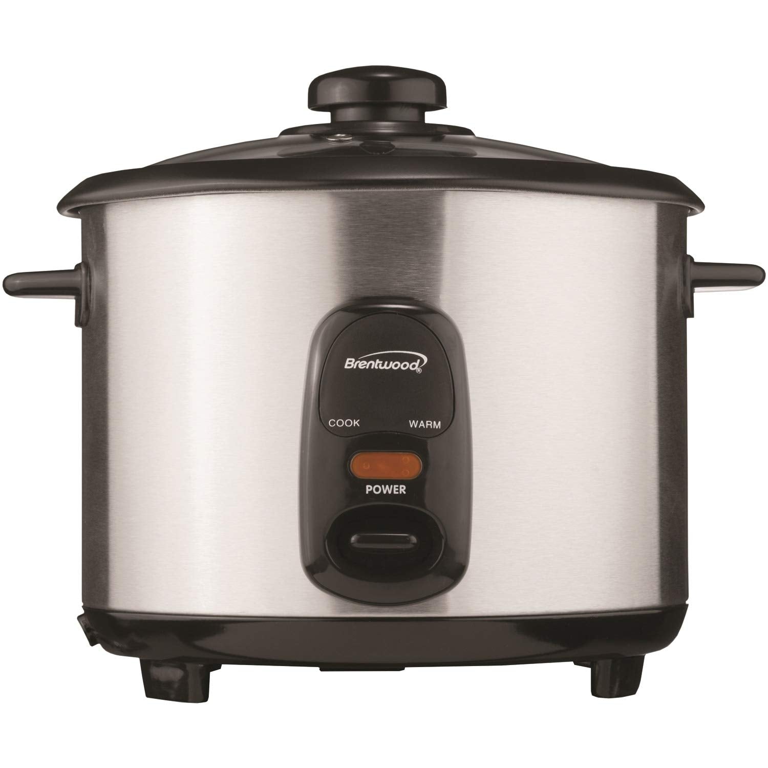 Brentwood Rice Cooker, 8-Cup, Stainless Steel,Ts-15,2