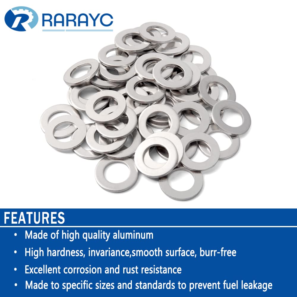 50 Pcs Oil Crush Washers Drain Plug Gaskets Replacement For Honda 94109-14000 Accord Civic Cr-X Cr-Z Cr-V And More