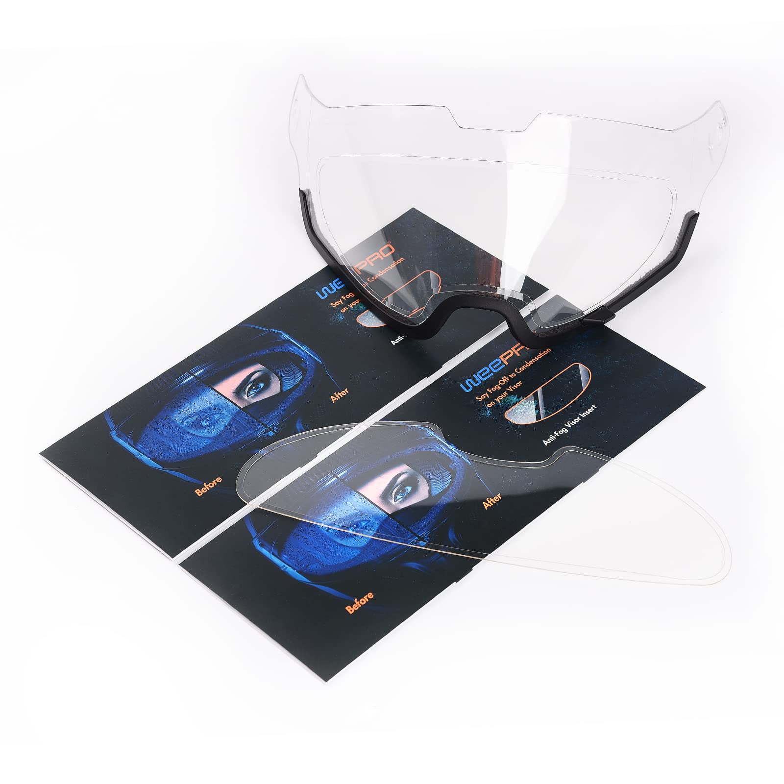 Weepro Anti Fog Film For Motorcycle Helmet Visor Compatible With Qwart Helmet Visor Protector Film Defogger Fog Resistant For He