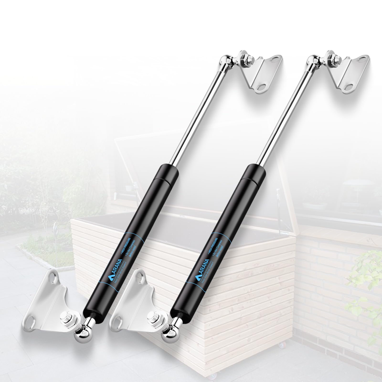 Arana Gas Struts 15 Inch 35Lbs With Mounting Brackets, 15 '' 156N Gas Shocks Spring Lift Support For Boat Hatch Cabinet Door Ben