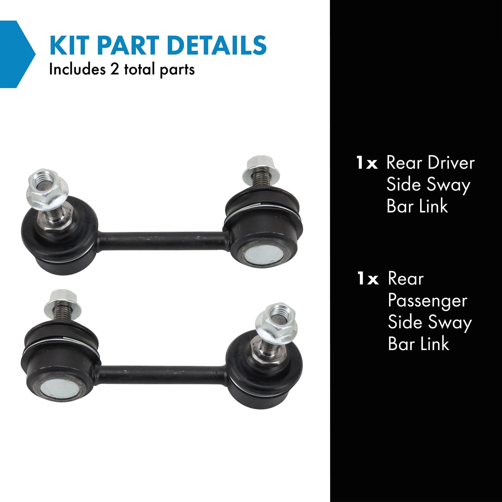 Trq Rear Sway Bar Stabilizer Link Set Compatible With 2015-2017 Chrysler 200